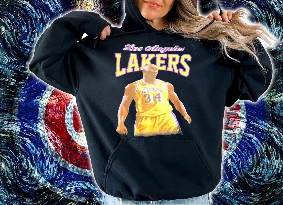 Shaquille ONeal Lakers basketball playoffs shirt