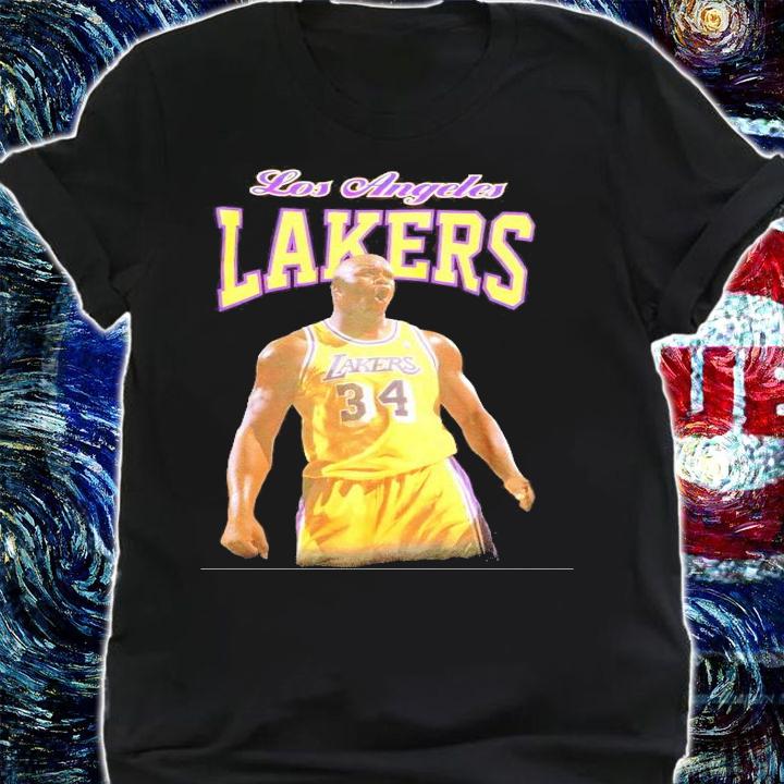 Shaquille ONeal Lakers basketball playoffs shirt
