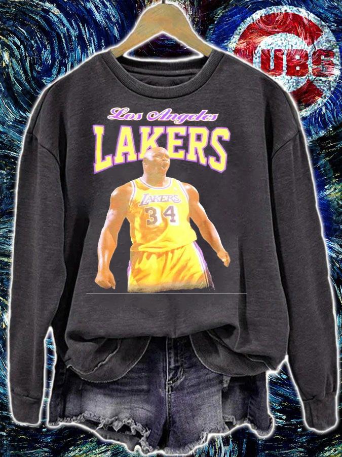 Shaquille ONeal Lakers basketball playoffs shirt