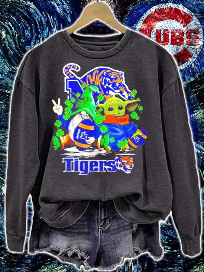 St.Patrick's day Gnome and Baby Yoda Memphis Tigers shirt sweatshirt