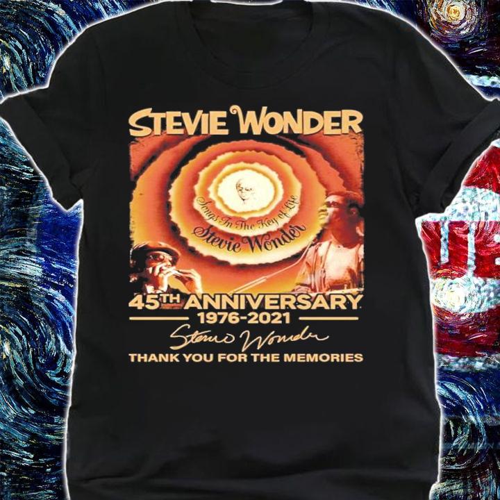 Stevie Wonder 45th anniversary 2976-2021 signature shirt shirt