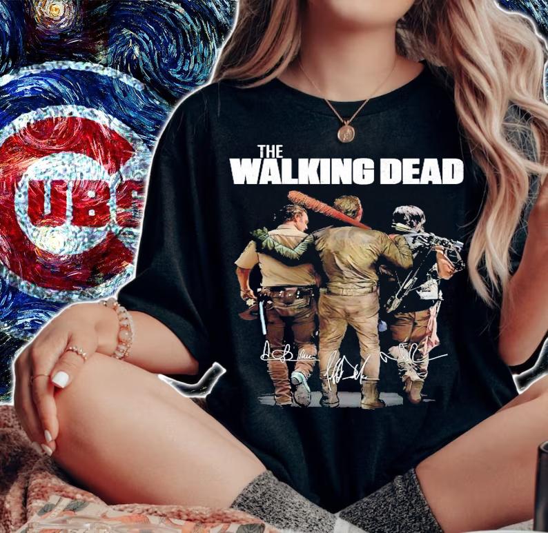 The Walking dead signatures shirt woman shirt