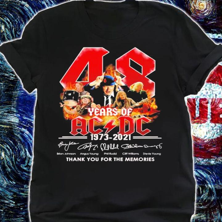 48 years of ACDC 1973 2021 thank you for the memories shirt shirt