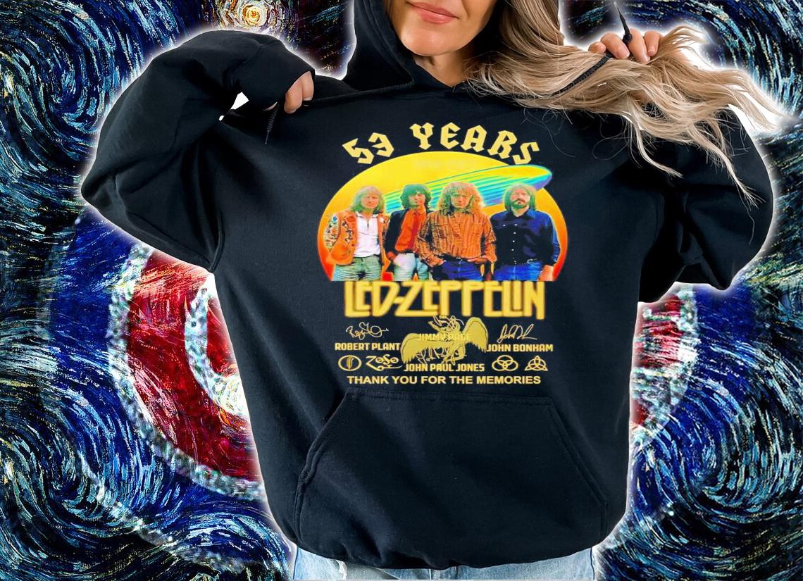 53 years Led Zeppelin thank you for the memories shirt