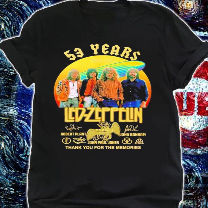 53 years Led Zeppelin thank you for the memories shirt