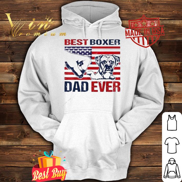 Best Boxer dad ever Flag US shirt hoodie