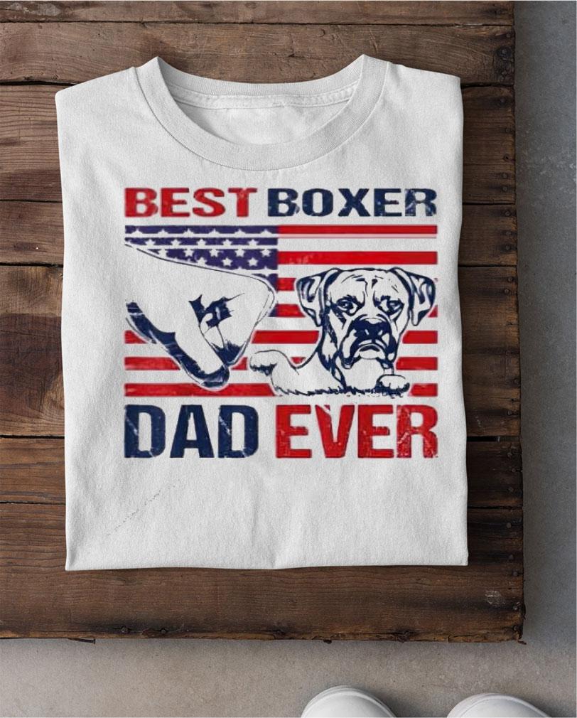 Best Boxer dad ever Flag US shirt shirt