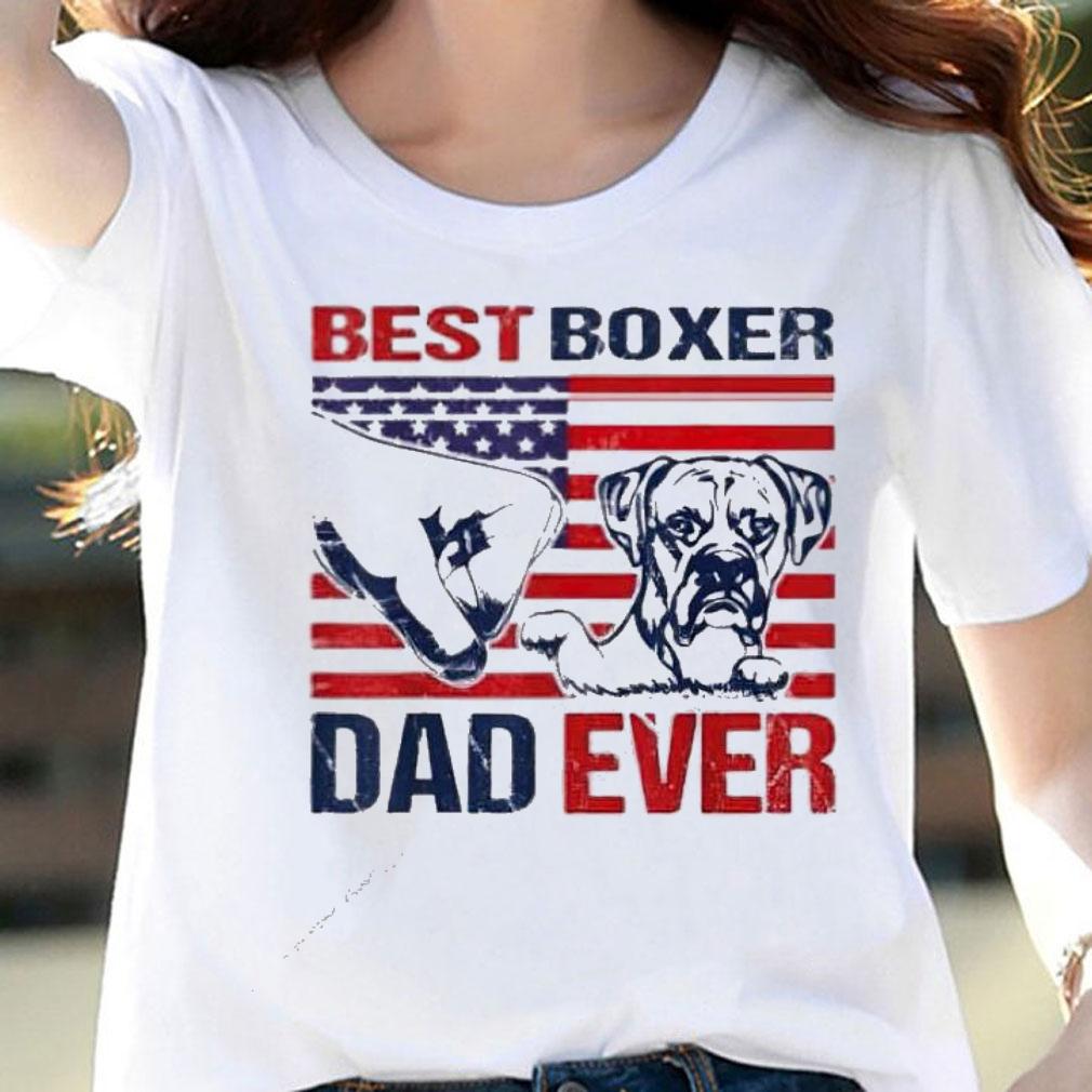 Best Boxer dad ever Flag US shirt woman shirt