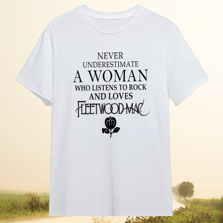Personalized Never Underestimate An Old Man Who Listens To Rock And Loves Fleetwood Mac T-Shirt