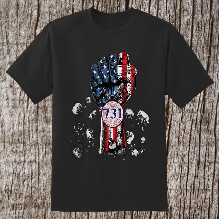 Premium Black Lives Matter Laborers Local 731 American Flag T-Shirt