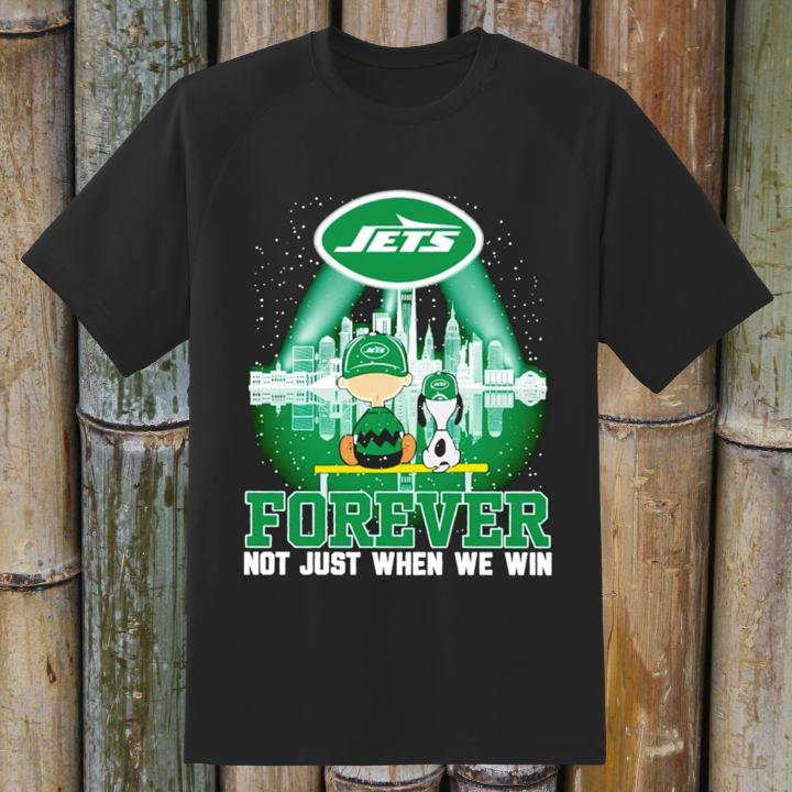 Trending New York Jets Snoopy Charlie Brown Forever Not Just When We Win T-Shirt