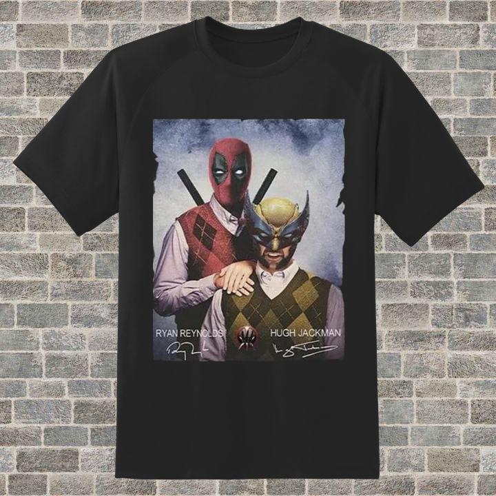 Official Deadpool & Wolverine Ryan Reynolds Hugh Jackman Step Brothers Signed Shirt
