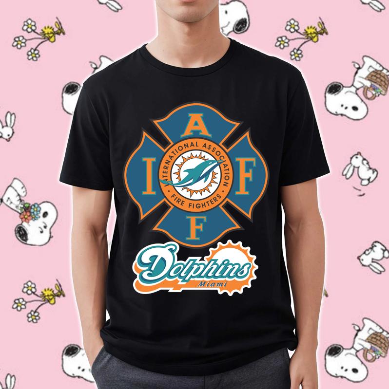 Miami Dolphins International Association Fire Fighters T-Shirt