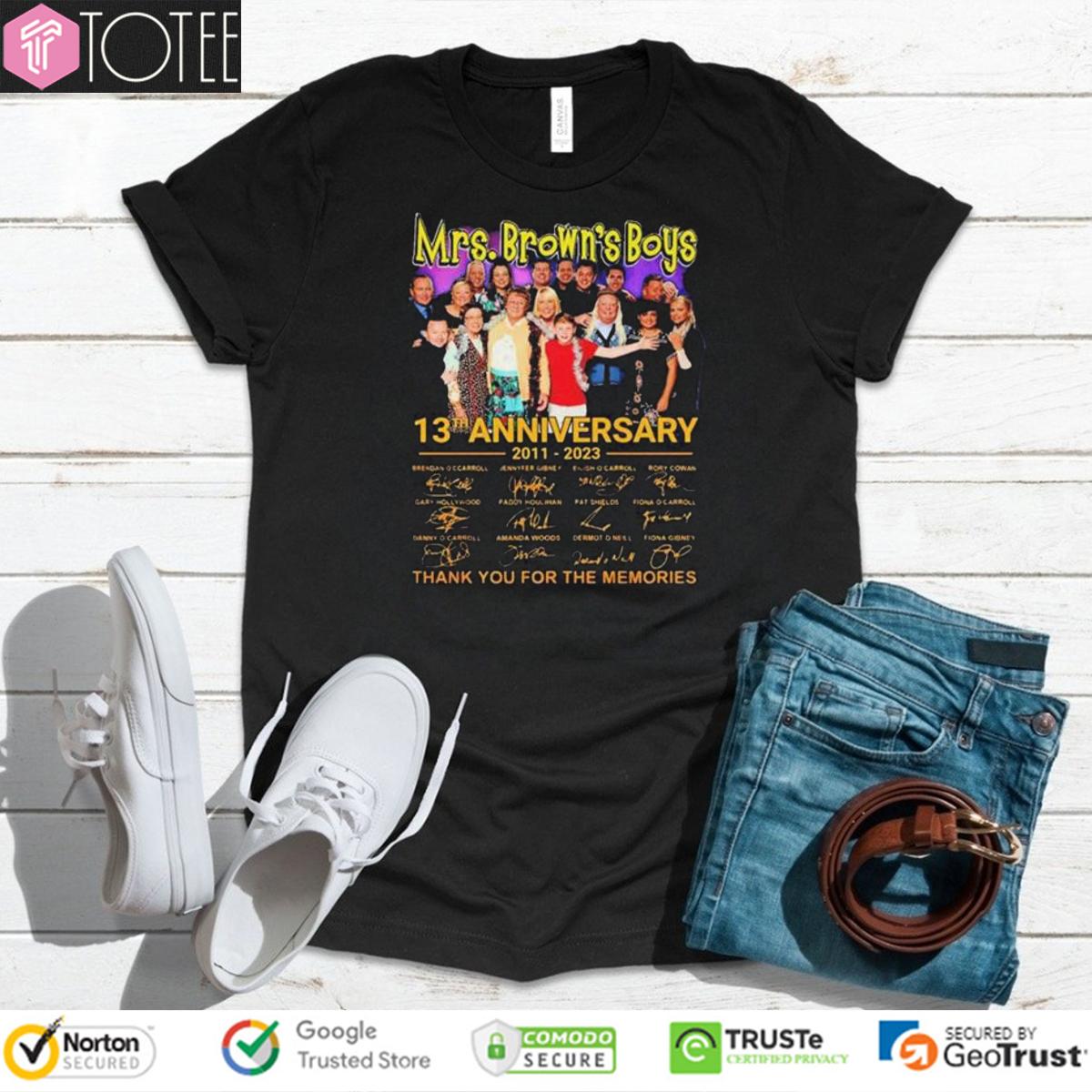 Mrs. Brown's Boys 13th Anniversary 2011-2023 Signatures T-Shirt