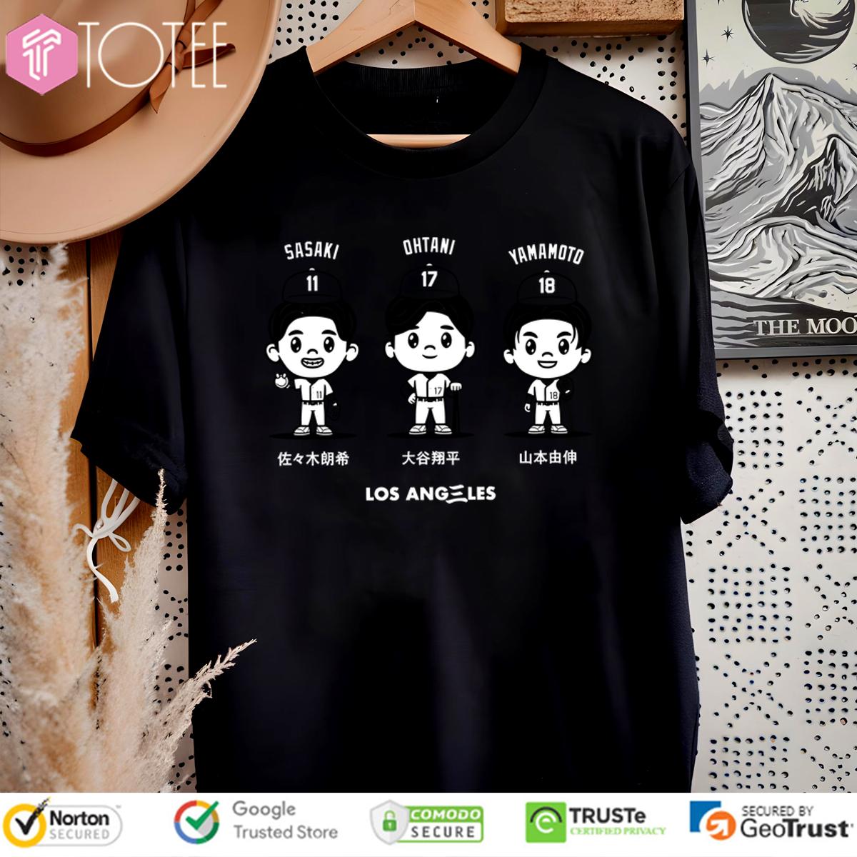 Shohei Ohtani Yoshinobu Yamamoto And Roki Sasaki 3 Tomodachi Shirt