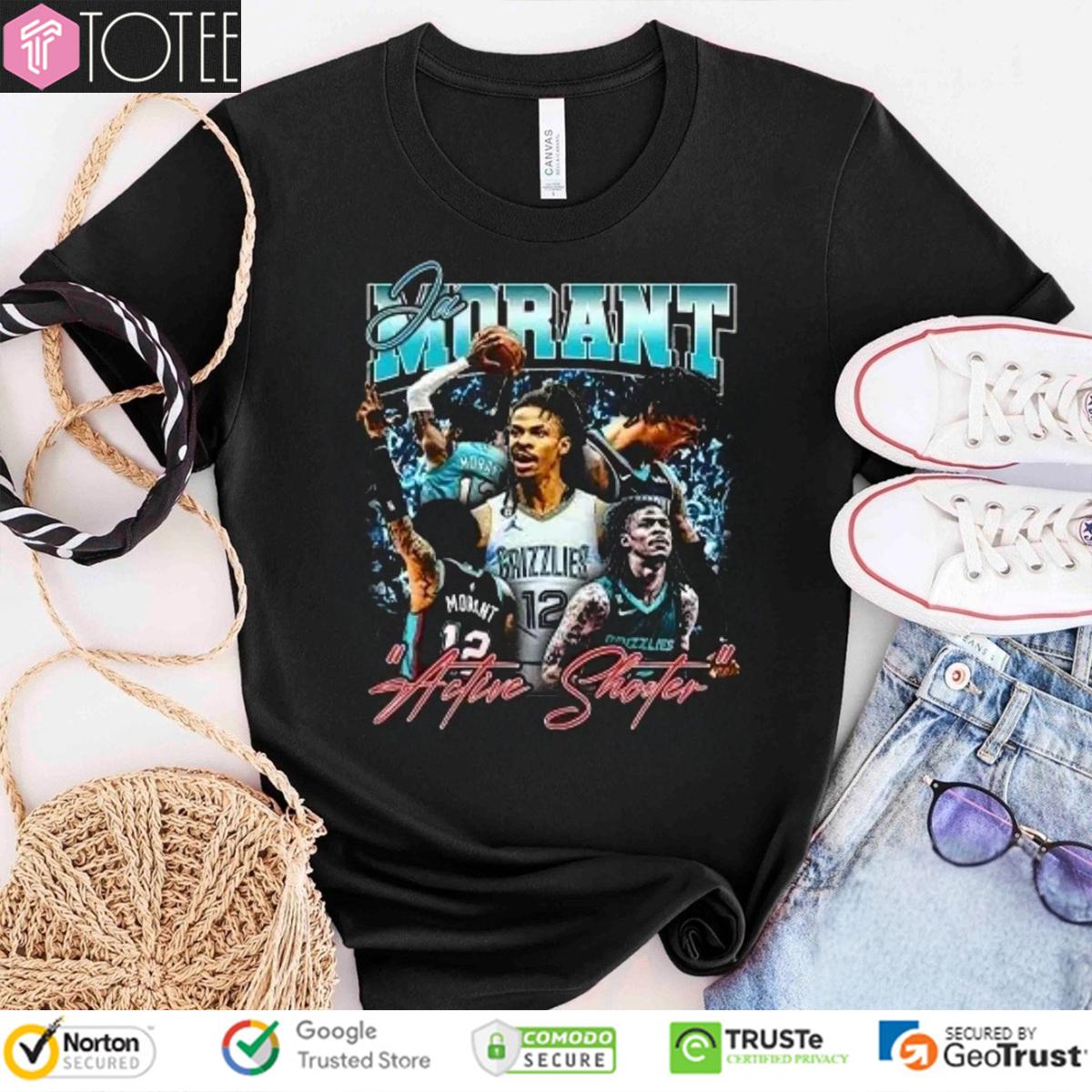 Memphis Grizzlies Ja Morant Active Shooter Vintage Style T-Shirt