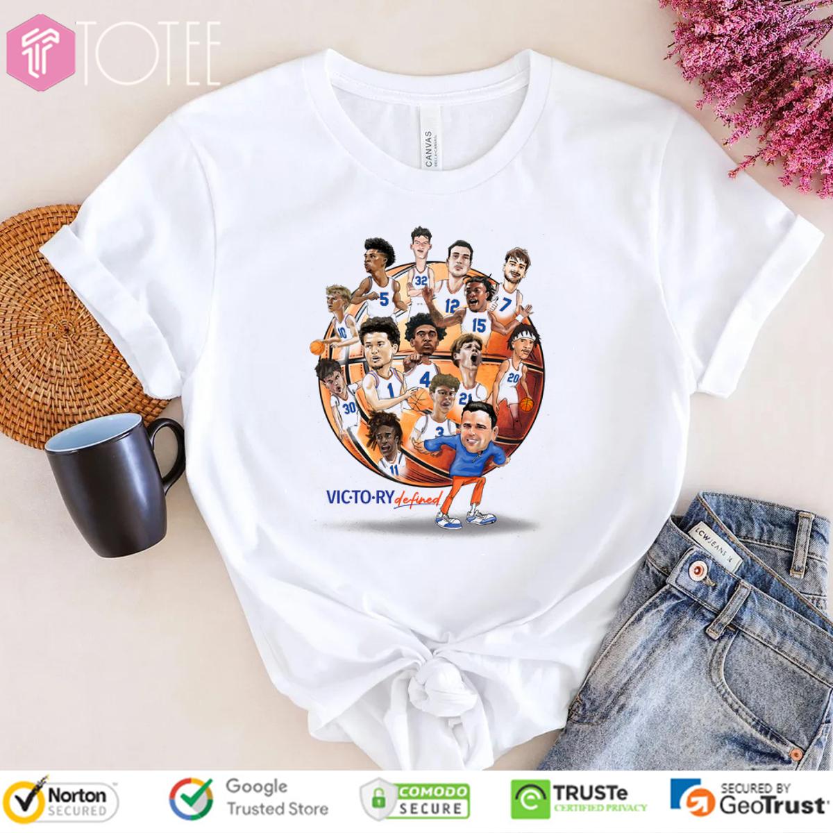 Victory Defined Florida Mens Basketball Student-Athletes Caricature T-Shirt
