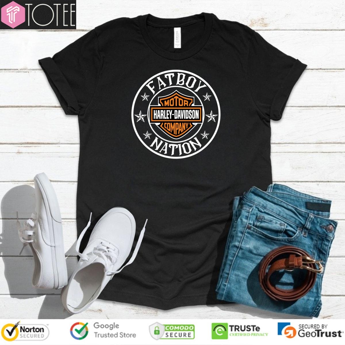 Motor Harley Davidson Company Fatboy Nation T-shirt