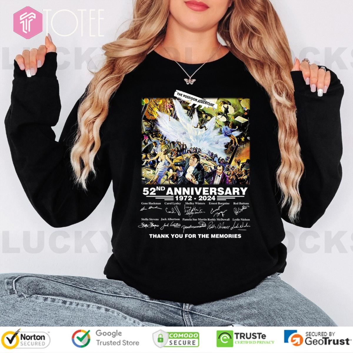 The Poseidon Adventure 52Th Anniversary 1972 2024 Thank You For The Memories long sleeve