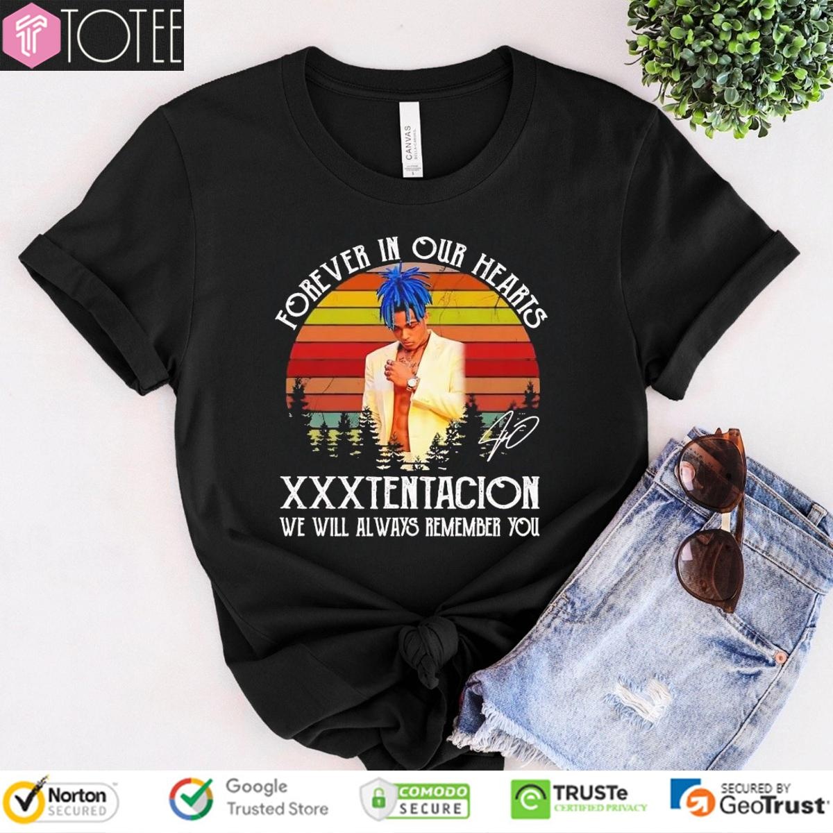 Xxxtentacion Forever In Our Hearts Signature Vintage Sunset T-shirt